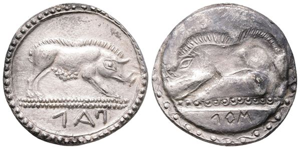 Northern Lucania, Pal/Mol. Replica of AR Stater (27mm, 8.18g).