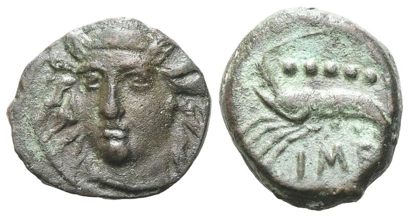 Sicily, Himera, C. 412-409 Bc. Æ Hemilitron Or Hexonkion (13 MM, 2.04 G).
