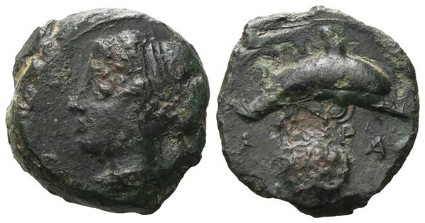 Sicily, Syracuse, c. 415-405 BC. Æ Hemilitron (15 mm, 3.37 g).