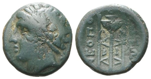 Southern Campania, Neapolis, c. 300-275 BC. Æ (14 mm, 2.18 g).  - Auction GREEK & ROMAN PROVINCIAL COINS AND NUMISMATIC LITERATURE Including a wide selection of Alexandrian Coins from the Dattari Collection - Bertolami Fine Art - Prague