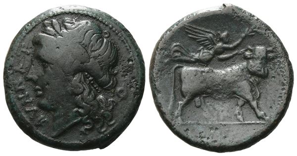 Northern Campania, Teanum Sidicinum, c. 265-240 BC. Æ (20 mm, 5.46 g).  - Auction GREEK & ROMAN PROVINCIAL COINS AND NUMISMATIC LITERATURE Including a wide selection of Alexandrian Coins from the Dattari Collection - Bertolami Fine Art - Prague