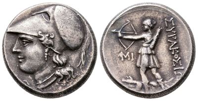Sicily, Syracuse, C. 214-212 Bc. Replica Of Ar 12 Litrai (22mm, 9.96g).
