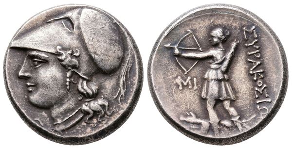 Sicily, Syracuse, c. 214-212 BC. Replica of AR 12 Litrai (22mm, 9.96g).