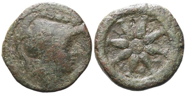 Northern Apulia, Luceria, c. 211-200 BC. Æ Quincunx (25 mm, 12.44 g).  - Auction GREEK & ROMAN PROVINCIAL COINS AND NUMISMATIC LITERATURE Including a wide selection of Alexandrian Coins from the Dattari Collection - Bertolami Fine Art - Prague