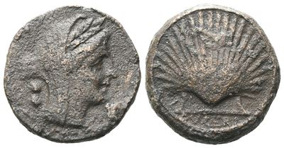 Northern Apulia, Luceria, C. 211-200 Bc. Æ Biunx (18 MM, 6.82 G).