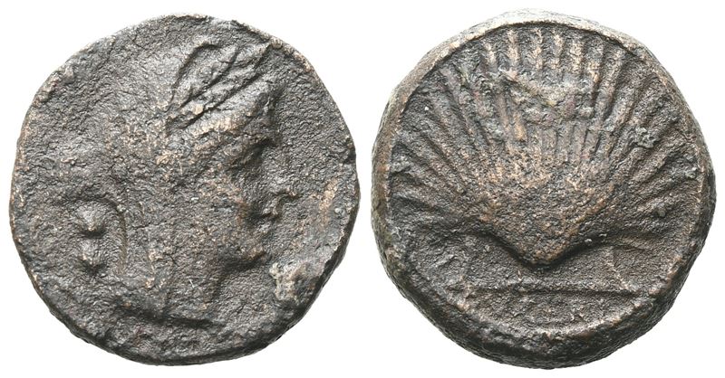 Northern Apulia, Luceria, C. 211-200 Bc. Æ Biunx (18 MM, 6.82 G).