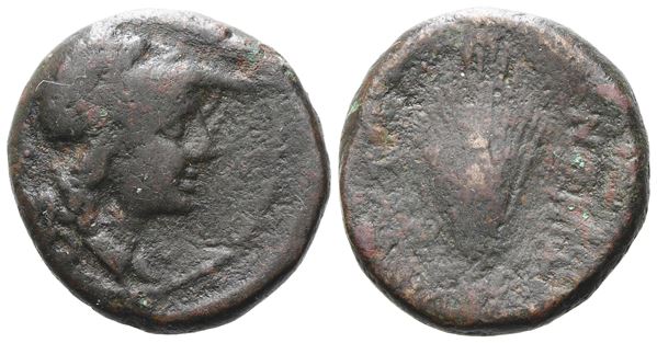 Southern Apulia, Butuntum, c. 275-225 BC. Æ (20 mm, 8.17 g).  - Auction GREEK & ROMAN PROVINCIAL COINS AND NUMISMATIC LITERATURE Including a wide selection of Alexandrian Coins from the Dattari Collection - Bertolami Fine Art - Prague