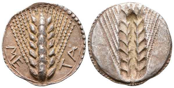 Southern Lucania, Metapontion, c. 540-510 BC. Replica of AR Stater (27mm, 4.42g).