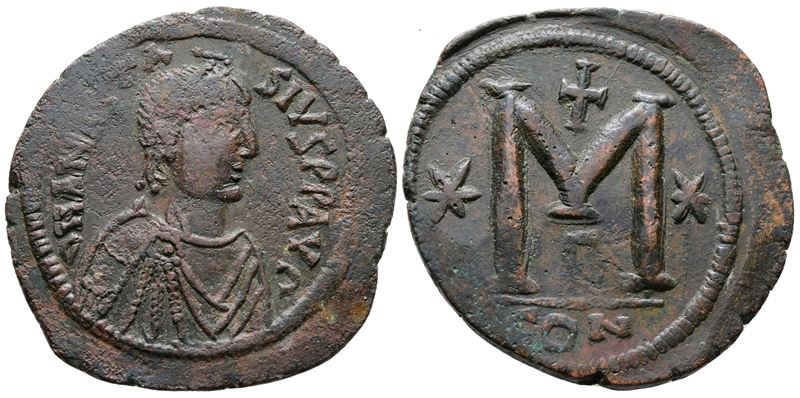 Anastasius i (491-518). Æ 40 Nummi (38mm, 19.14g).