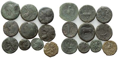 Lot Of 10 Æ Coins To Be Catalogued. Lot To Be Sold As Is, No Returns.