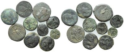 Lot Of 10 Æ Coins To Be Catalogued. Lot To Be Sold As Is, No Returns.