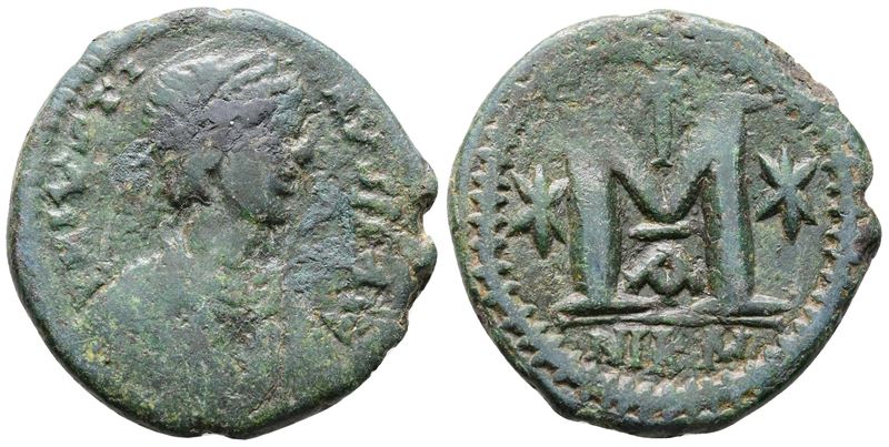 Justin i (518-527). Æ 40 Nummi (32mm, 15.44g).
