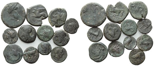  Lot of 10 Æ coins to be catalogued. Lot to be sold as is, no returns.