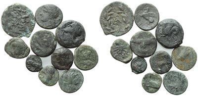Lot Of 10 Æ Coins To Be Catalogued. Lot To Be Sold As Is, No Returns.