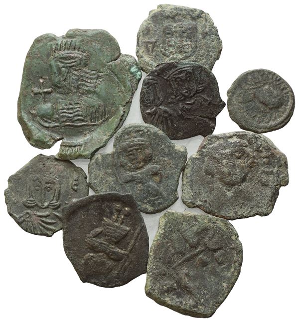  Lot of 9 Æ coins to be catalogued. Lot to be sold as is, no returns.