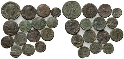 Lot Of 15 Greek And Roman Coins To Be Catalogued. Lot To Be Sold As Is, No Returns.