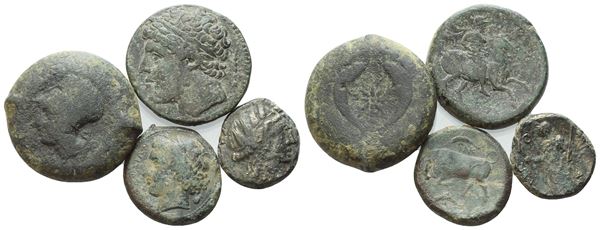  Lot of 4 Æ coins to be catalogued. Lot to be sold as is, no returns.
