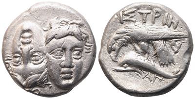 Moesia, Istros, Drachm, C. 340/330-313 Bc; Ar (5,23 G; 17,2 MM; 9 H)