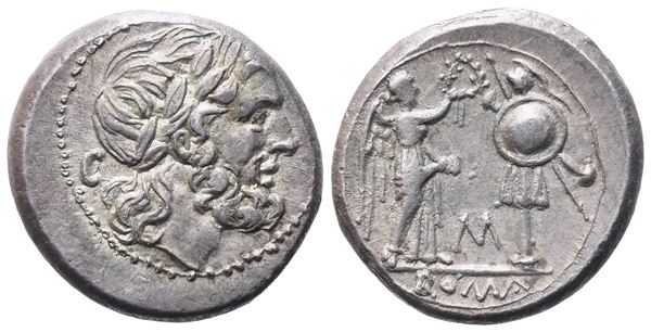 Anonymous, Victoriatus, 214 BC; AR (3,31 g; 16 mm; 1 h)
