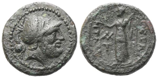 Bruttium, Petelia, Reduced Onkia, c. 216-204; Æ (1,54 g; 12,5 mm; 1 h)