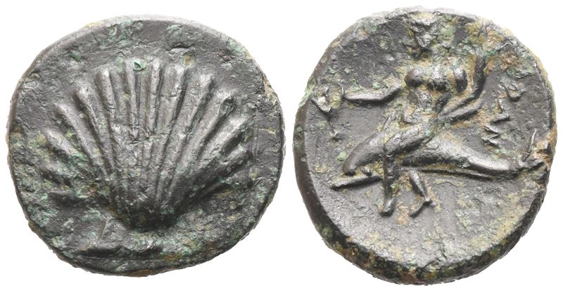 Calabria, Tarentum, Bronze, C. 281-209 Bc; Æ (2,17 G; 14,4 MM; 3 H)