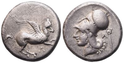 Akarnania, Leukas, Stater, C.350-320 Bc; Ar (8,40 G; 20 MM; 6 H)