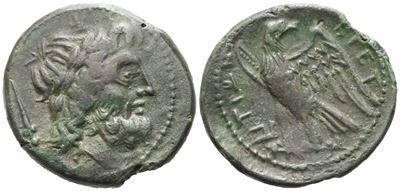 Bruttium, The Brettii, Unit, C. 211-208 Bc; Æ (7 G; 22 MM; 5 H)