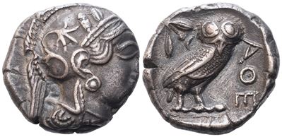 Attica, Athens (440-404 Bc), Tetradrachm; Ar (16,90 G; 25,1 MM; 8 H)