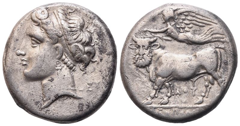 Campania, Neapolis, Didrachm , c. 275-250 BC; AR (7,04 g; 19,4 mm; 4 h)
