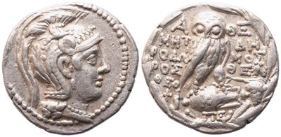 Attica, Athens, Tetradrachm, C. 115-114 Bc; Ar (16,69 G; 28,8 MM; 12 H)