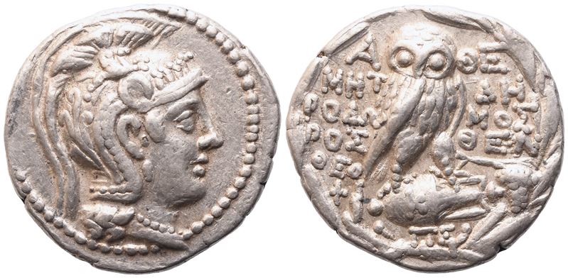 Attica, Athens, Tetradrachm, C. 115-114 Bc; Ar (16,69 G; 28,8 MM; 12 H)