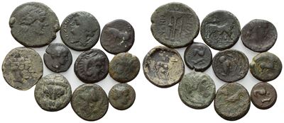 Lot Of 10 Æ Coins To Be Catalogued. Lot To Be Sold As Is, No Returns.