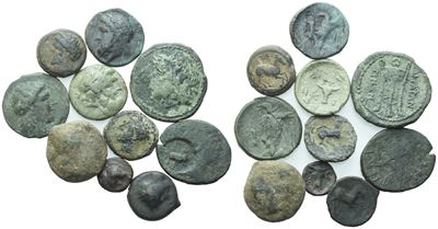 Lot Of 10 Æ Coins To Be Catalogued. Lot To Be Sold As Is, No Returns.