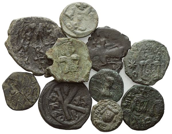 Lot of 10 Æ coins to be catalogued. Lot to be sold as is, no returns.