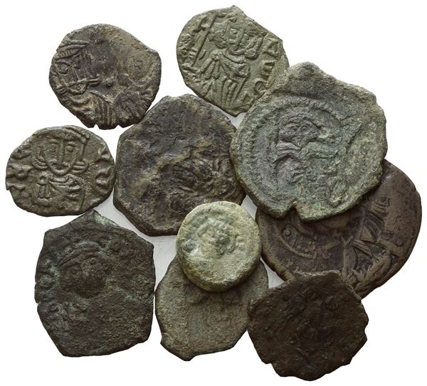  Lot of 10 Æ coins to be catalogued. Lot to be sold as is, no returns.