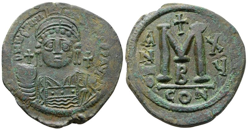 Justinian i (527-565). Æ 40 Nummi (39mm, 23.30g).