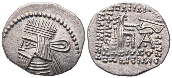 Kings of Parthia, Artabanos II (75-62 BC), Drachm; AR (3,40 g; 19,5 mm; 12 h)