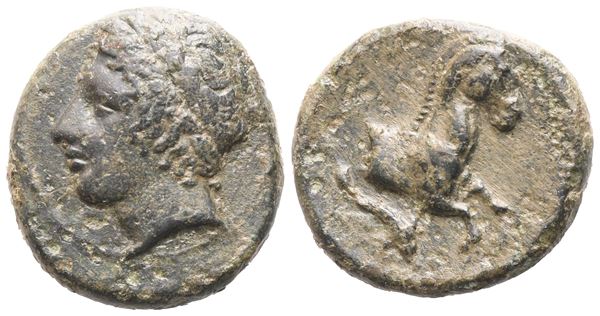 Sicily, Panormos-Ziz, Æ, 336-330 BC (2,38 g; 13,5 mm; 10 h)