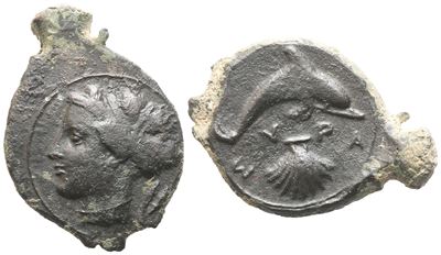 Sicily, Syracuse, Hemilitron, 415-406 Bc; Æ (3,59 G; 21,6 MM; 9 H)