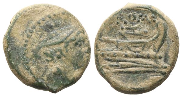 Anonymous, Sextans, c. 150-100 BC; Æ (2,54 g; 13,8 mm; 6 h)  - Auction RES PVBLICA - Bertolami Fine Art - Prague