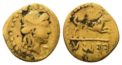 Etruria, Uncertain Mint, C. 300 Bc. Replica Of Av 5 Units (12mm, 1.05g).