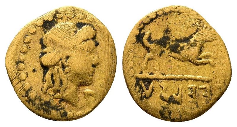 Etruria, Uncertain Mint, C. 300 Bc. Replica Of Av 5 Units (12mm, 1.05g).