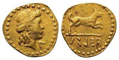 Etruria, Uncertain Mint, C. 300 Bc. Replica Of Av 5 Units (12mm, 1.17g).