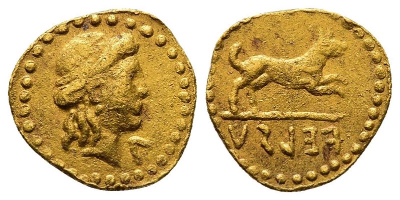 Etruria, Uncertain Mint, C. 300 Bc. Replica Of Av 5 Units (12mm, 1.17g).