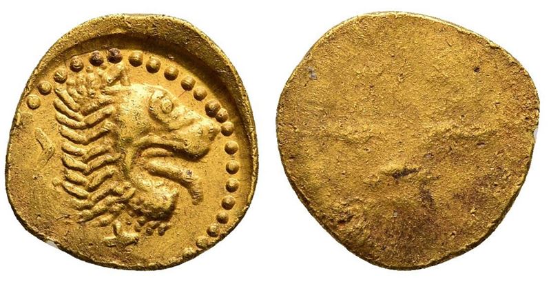 Etruria, Populonia, C. 300-250 Bc. Replica Of Av 25 Asses (12.5mm, 1.49g).