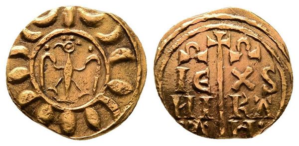 Italy, Sicily, Messina or Brindisi. Federico II (1197-1250). Replica of AV Tarì (13mm, 1.32g).  - Auction Greek, Roman and Byzantine Coins	 - Bertolami Fine Art - Prague