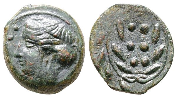 Sicily, Himera, c. 420-407 BC. Æ Hemilitron (15mm, 2.28g).