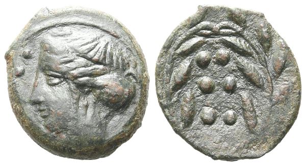 Sicily, Himera, c. 420-407 BC. Æ Hemilitron (15mm, 2.28g).
