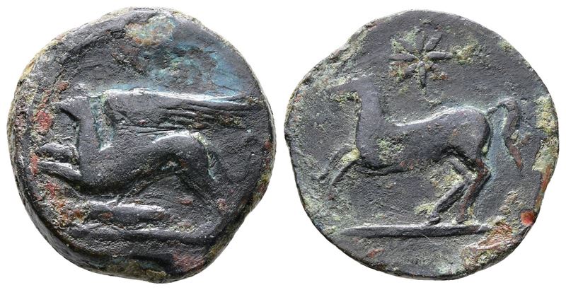 Sicily, "kainon", C. 360-340 Bc. Æ (22mm, 6.76g).