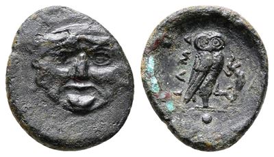 Sicily, Kamarina, C. 420-405 Bc. Æ Onkia (13mm, 1.19g).